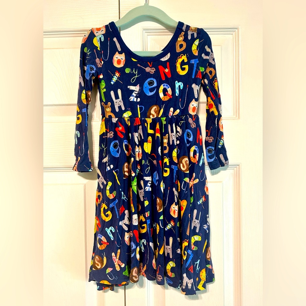 Play by Little Sleepies Navy Alphabet Friends Dress 3T